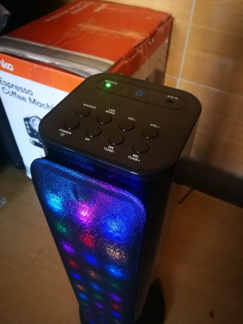 Anko bluetooth tower top speaker with lights