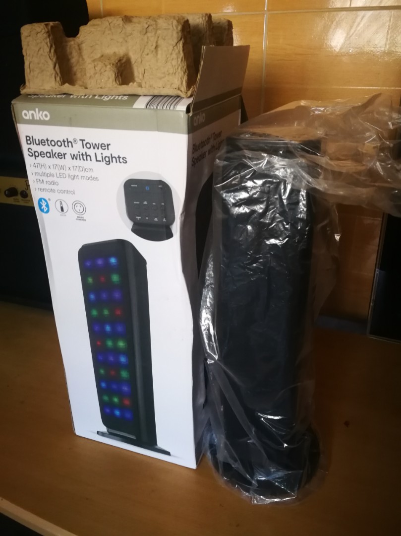 Anko Australian Brand Bluetooth Tower Speaker With Lights Audio