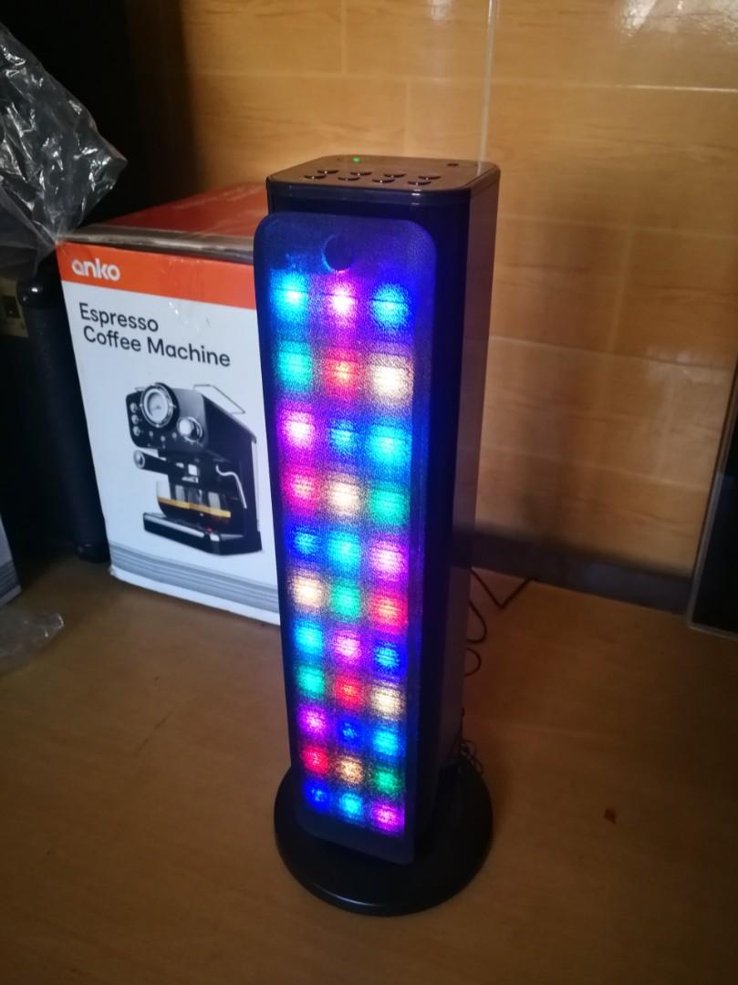 anko bluetooth tower speaker with lights