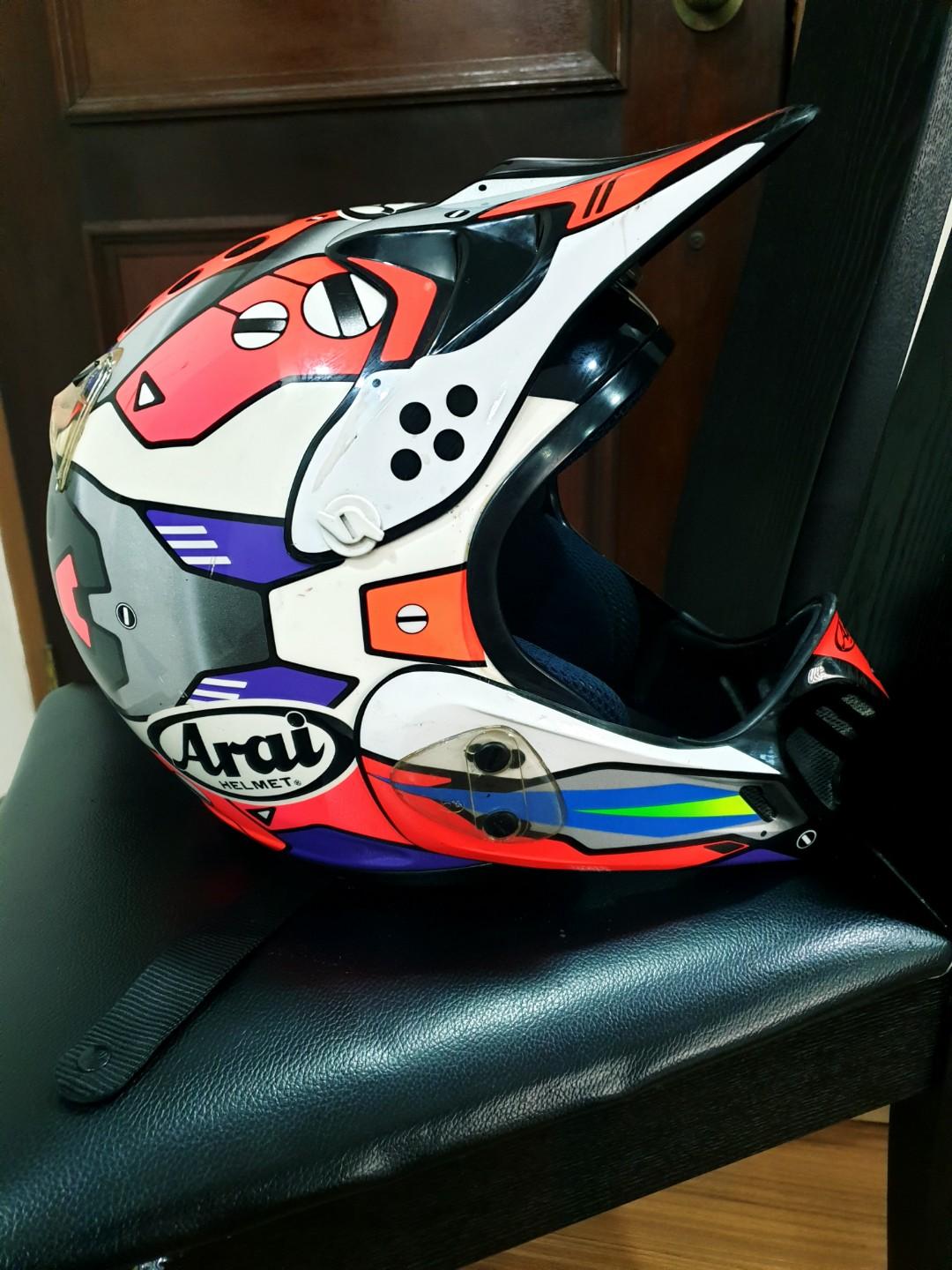 Arai MX 3 Helmet(Strega), Motorcycles, Motorcycle Apparel on Carousell