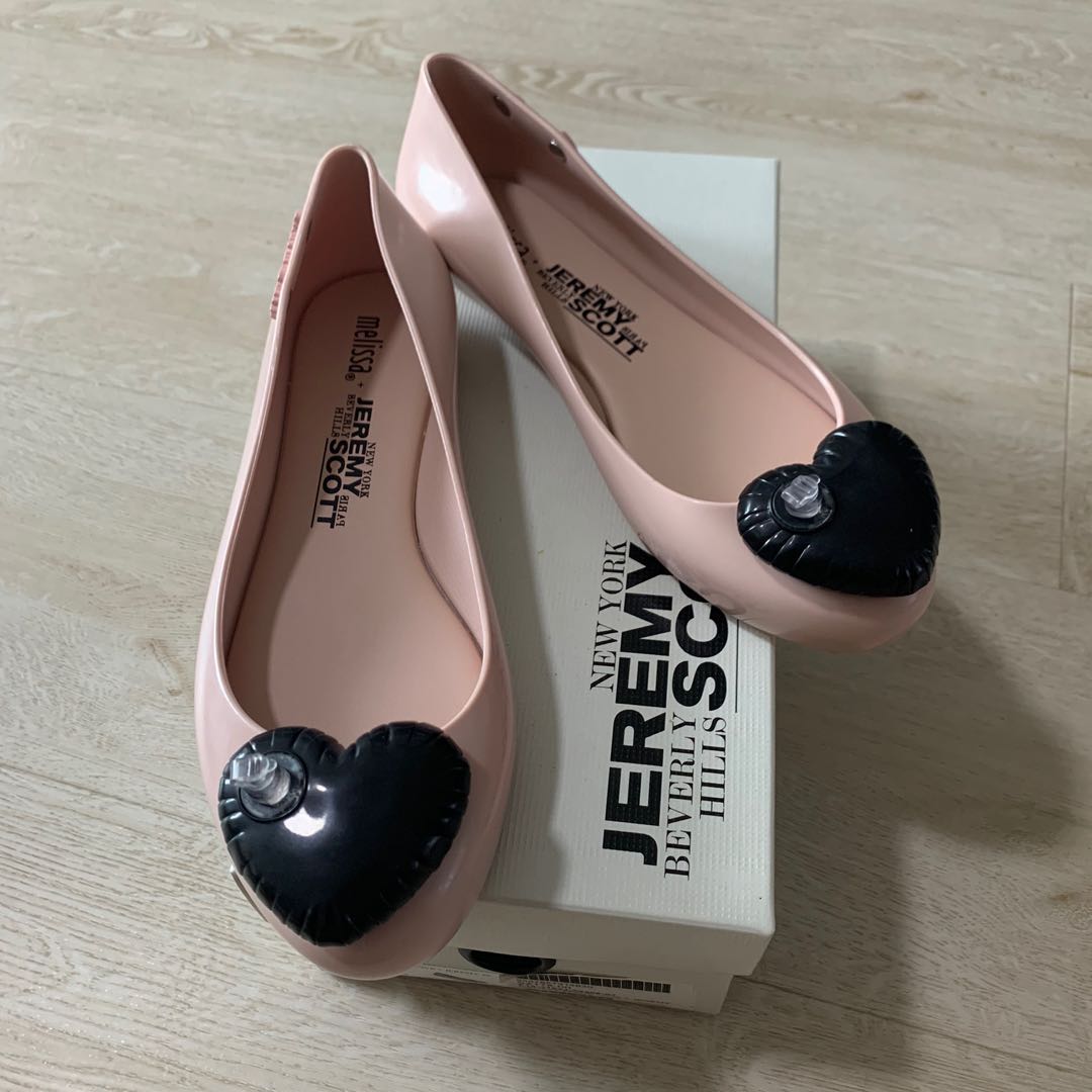 pink and black flats