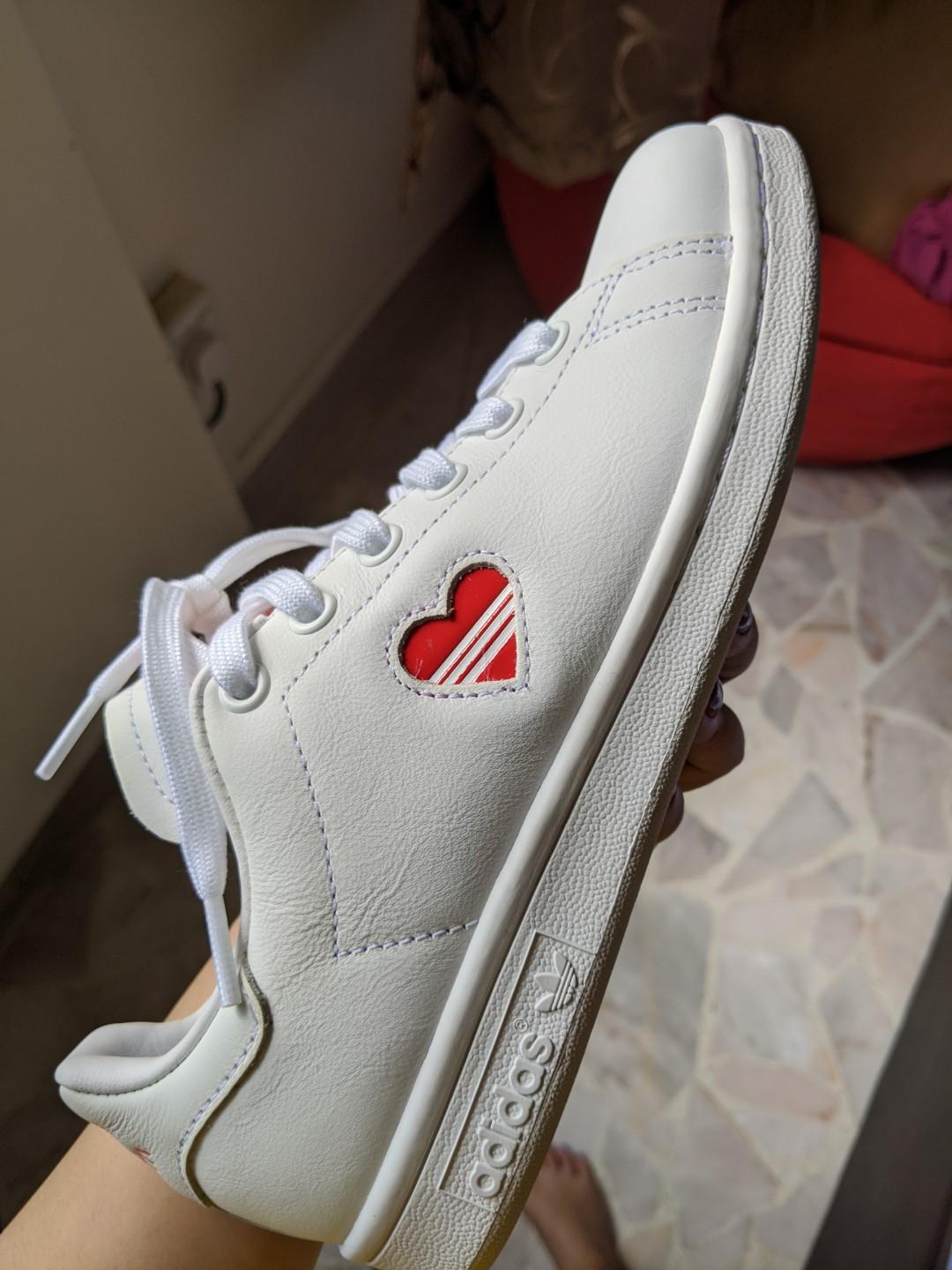 Brand New Adidas Stan Smith heart shoes Cheapest on Carousell Women s Fashion Footwear Sneakers on Carousell