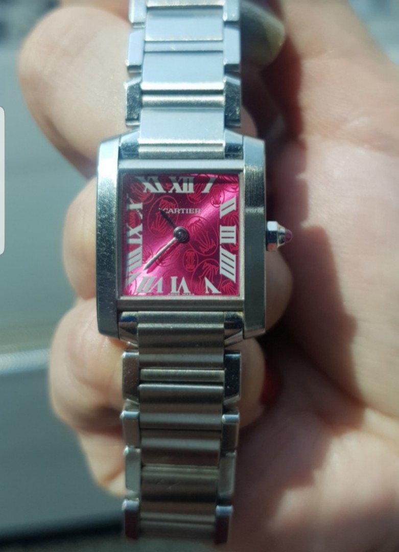 Cartier Tank Francaise Pink Dial Quartz 