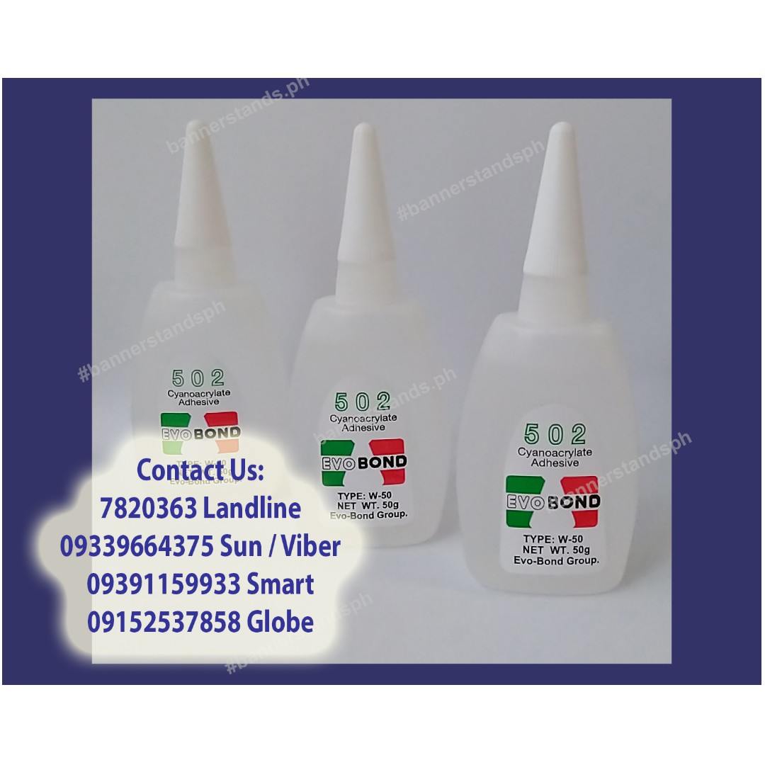 Evobond Cyanoacrylate Super Glue Tarpaulin Tarp Adhesive Cyno Cyano 50g