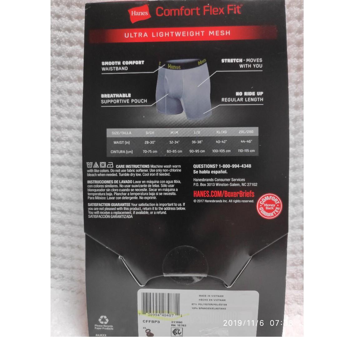 Hanes Men's Comfort Flex Fit®Boxer Briefs 3-Pack (XL), Men's