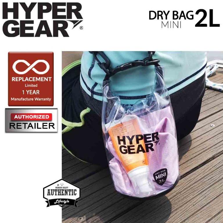 HyperGear Dry Bag Mini 2L Clear Type, Men's Fashion, Bags, Backpacks