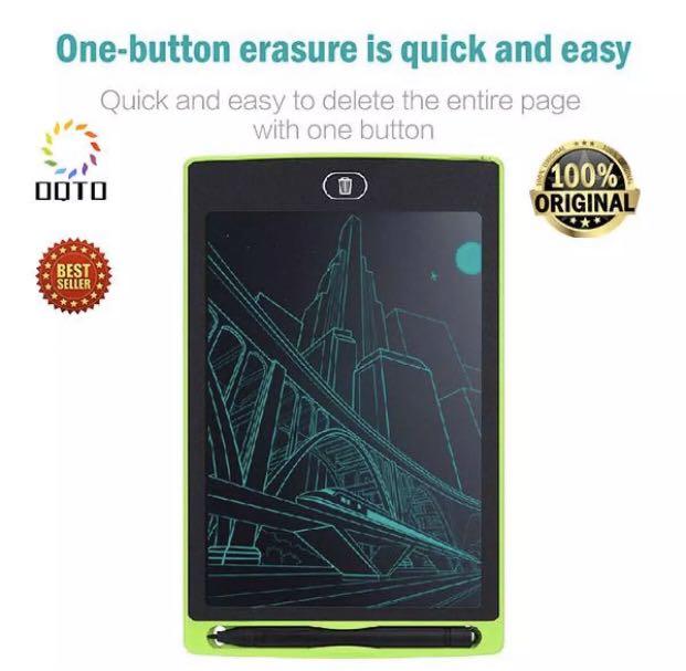 LCD Writing Tablet (re-price) (Category: Android) located in Paranaque City. Submitted by 091281 (Listing ID 268238943, Image 3). Description: Ultra thin 8.5 inches LCD writing tablet smart notebook one button erase with pen drawing pad 💡Good company for children in daily life and study good for writing, math, spelling and drawing practice 💡An alternative to traditional paper, erase your image with the touch of erase button, saving you a lot of