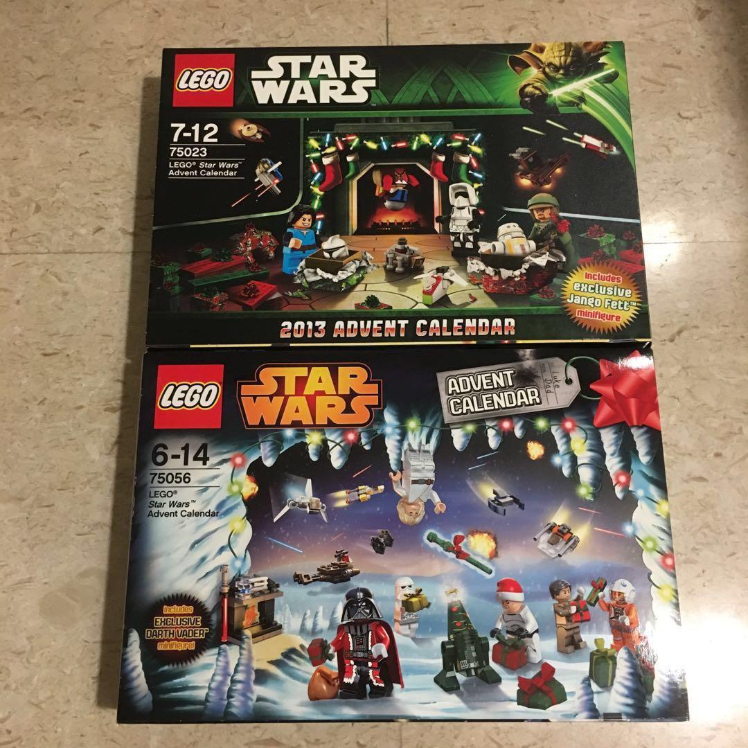 Lego Star Wars Advent Calendar Pair Set Santa Claus Darth Vader Jango