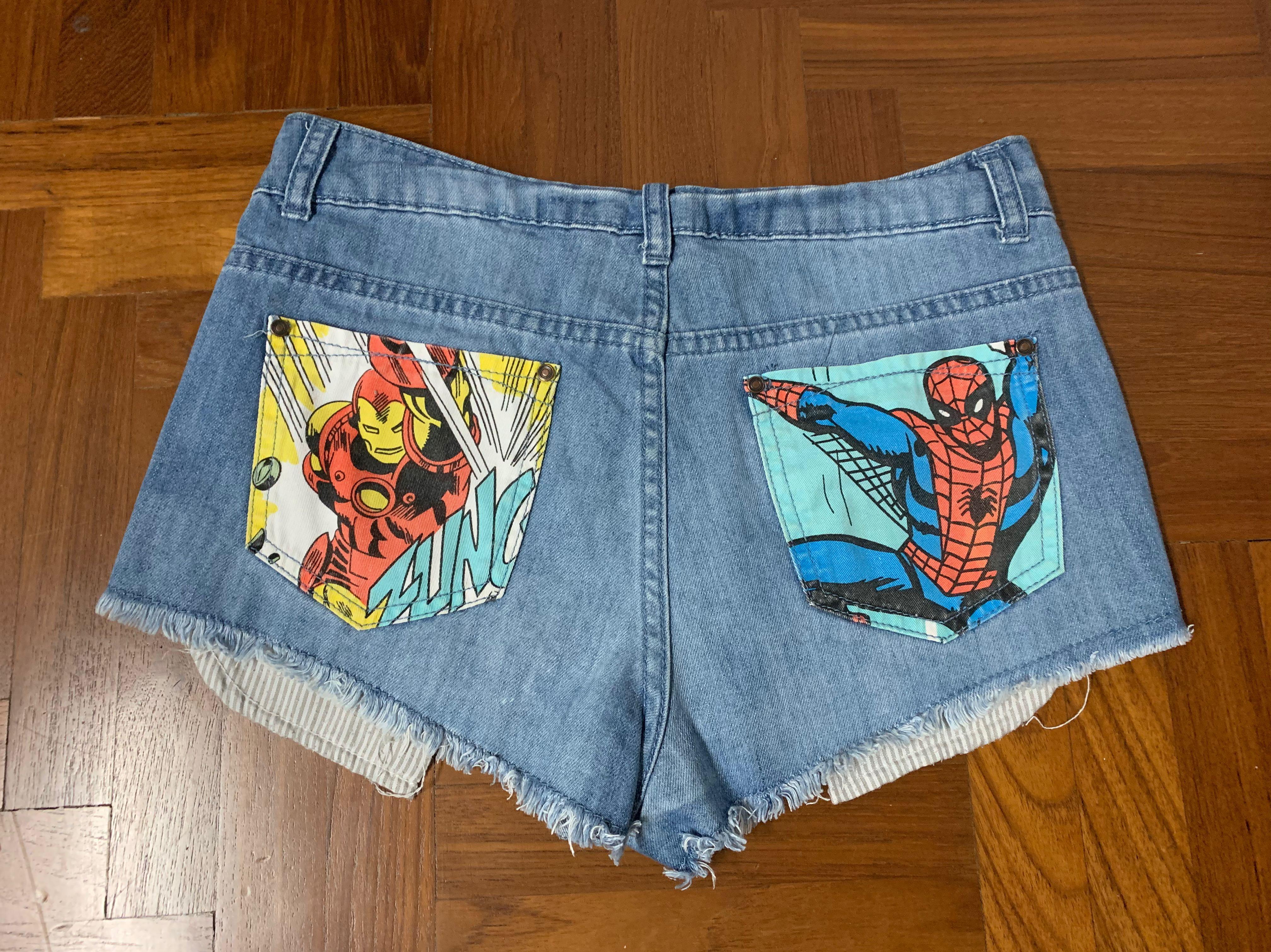 Marvel denim top shorts