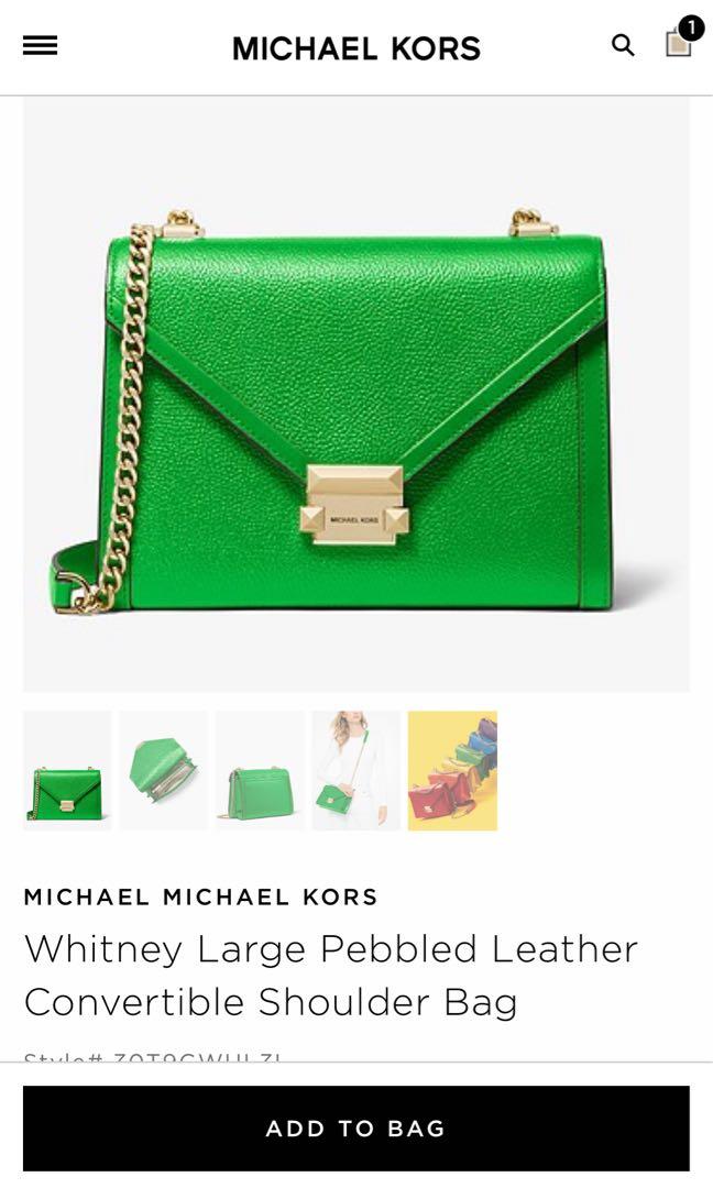 michael michael kors whitney large pebbled leather convertible shoulder bag