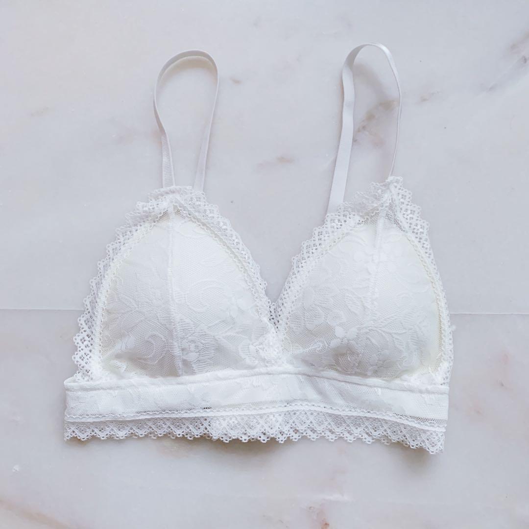 off white lace bralette