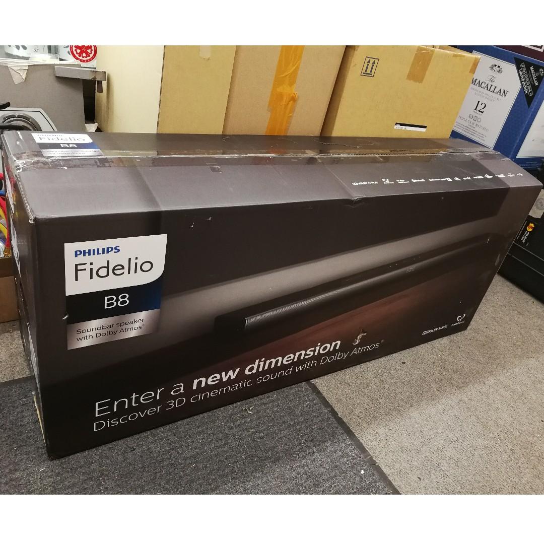 Philips fidelio b8 dolby atmos soundbar clearance
