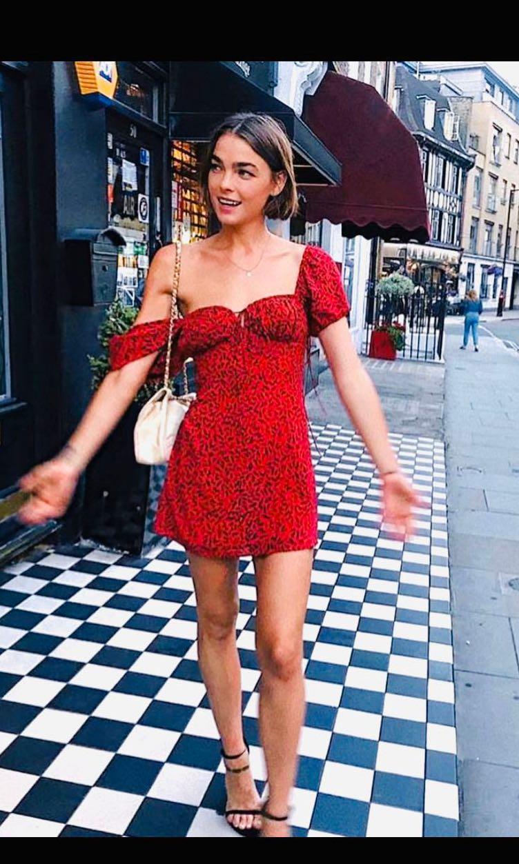 Topshop red mini dress cheap