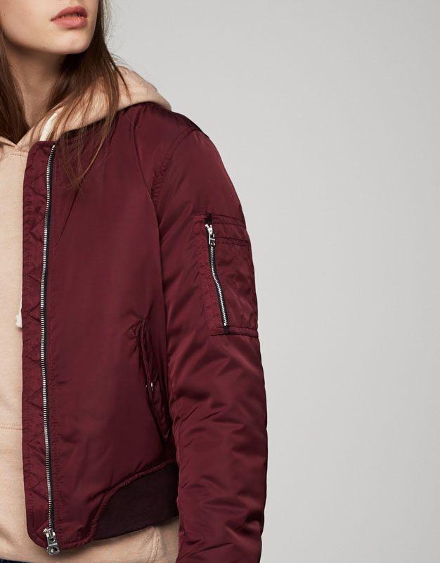 Pull and bear outlet burgundy jacket
