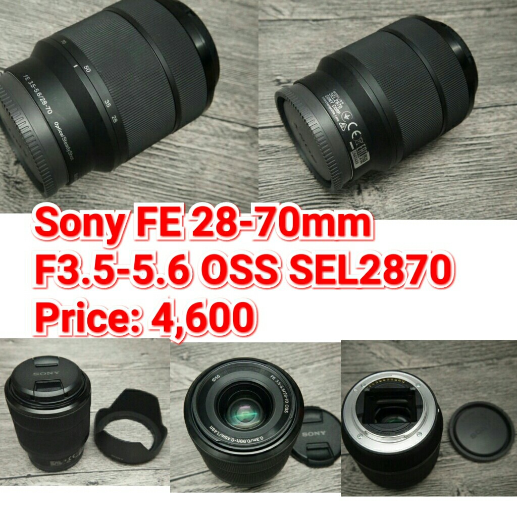 Sony FE 28-70mm F3.5-5.6 OSS SEL2870, 相機攝影, 鏡頭及裝備在旋轉拍賣