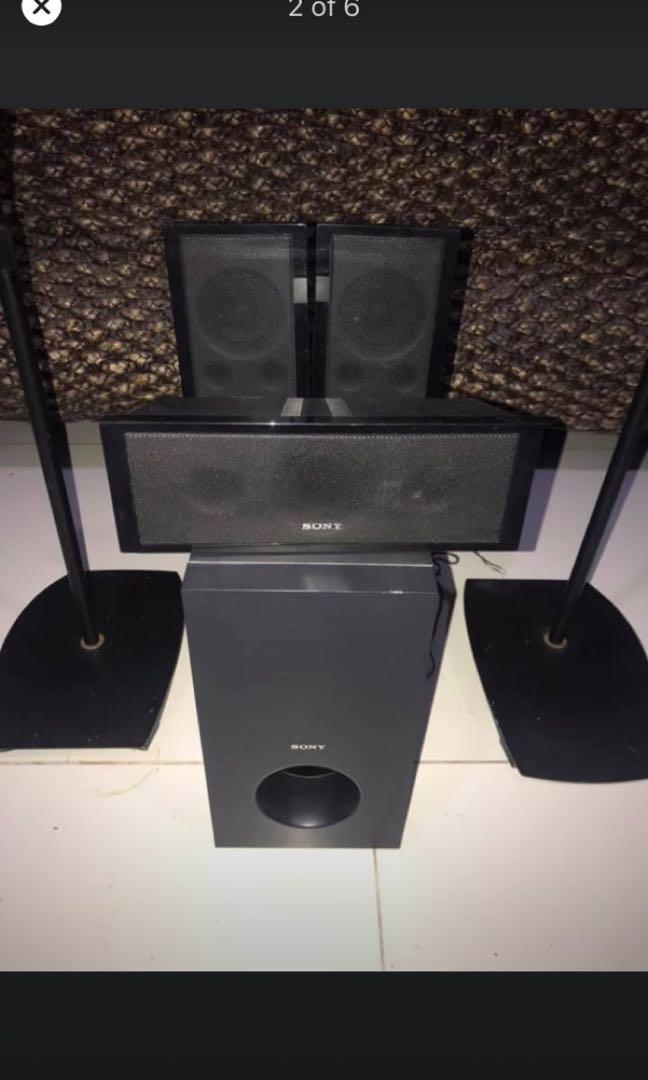 Sony home theatre speakers, Furniture & Home Living, Furniture, TV Consoles on Carousell