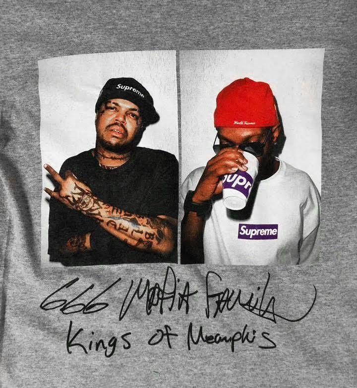 Supreme Three Six Mafia Supreme Three Mafia Photo Tee White L F/W 12