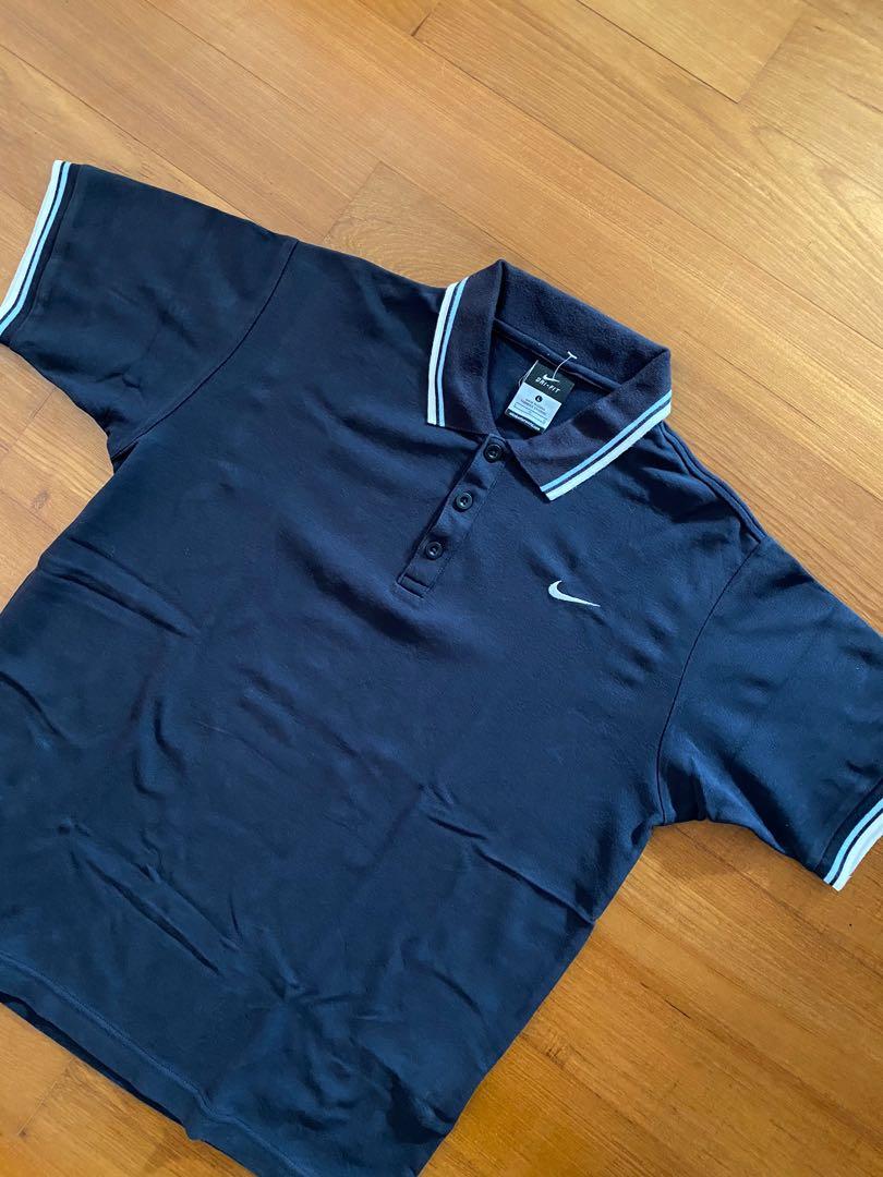nike navy blue polo shirt