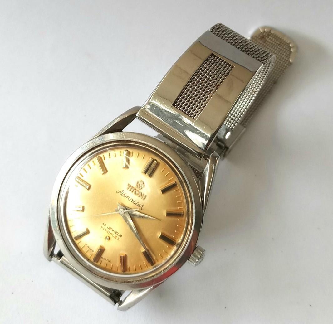 Vintage Swiss Titoni Airmaster 17 jewels Manual Men s Watch