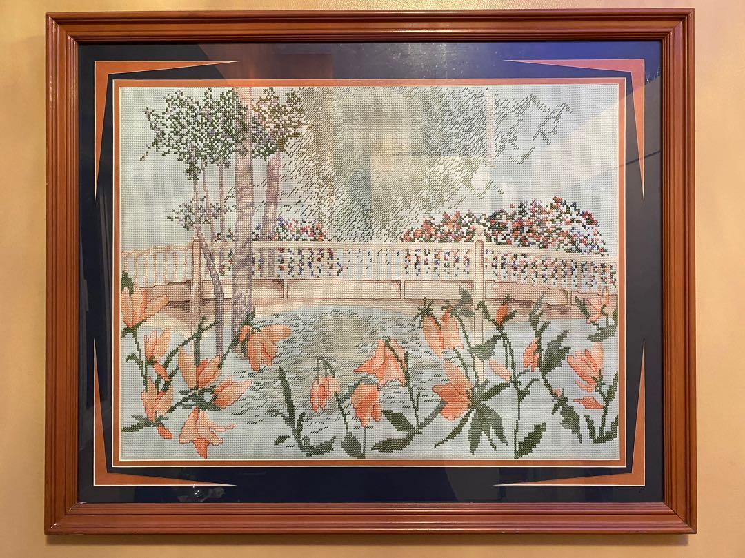 Wall Frame (with Cross Stitch Design), Hobbies & Toys, Stationary