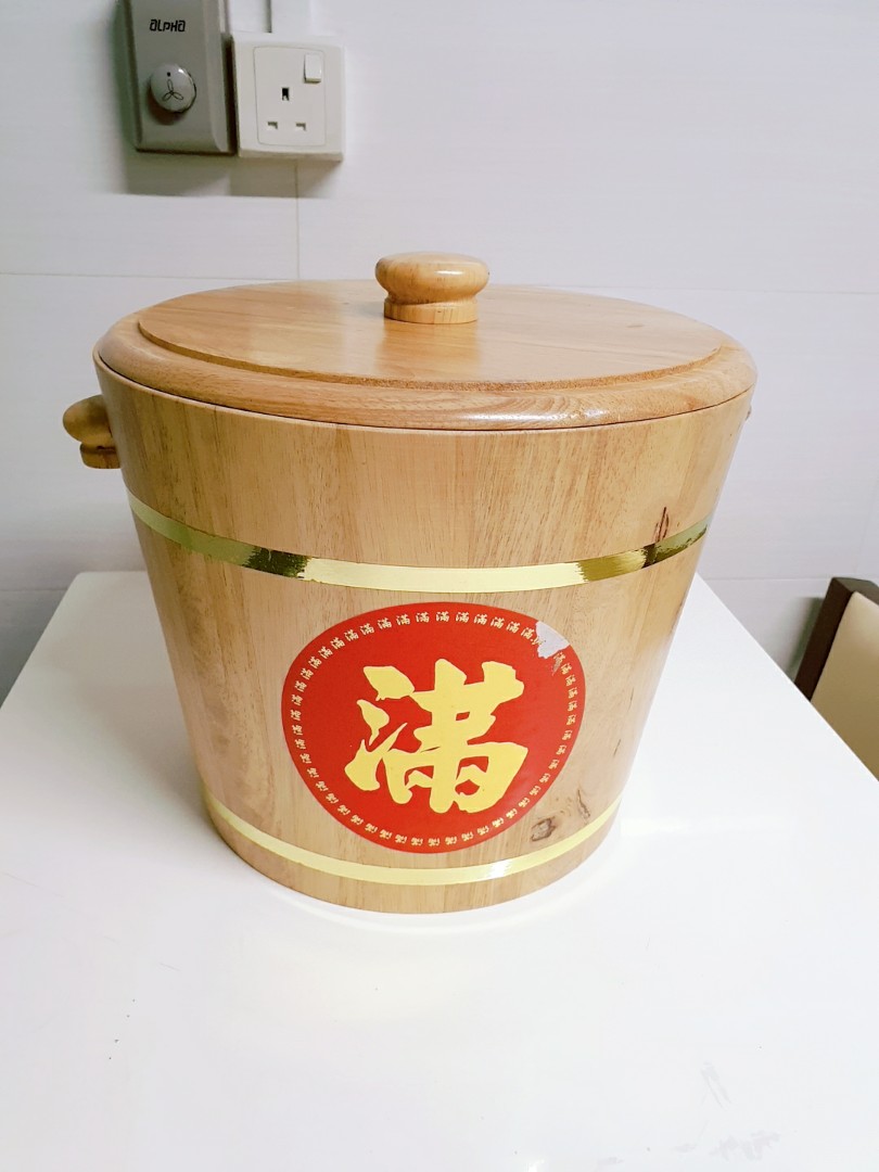 Wooden Rice Container, Home Appliances, Kitchenware on Carousell