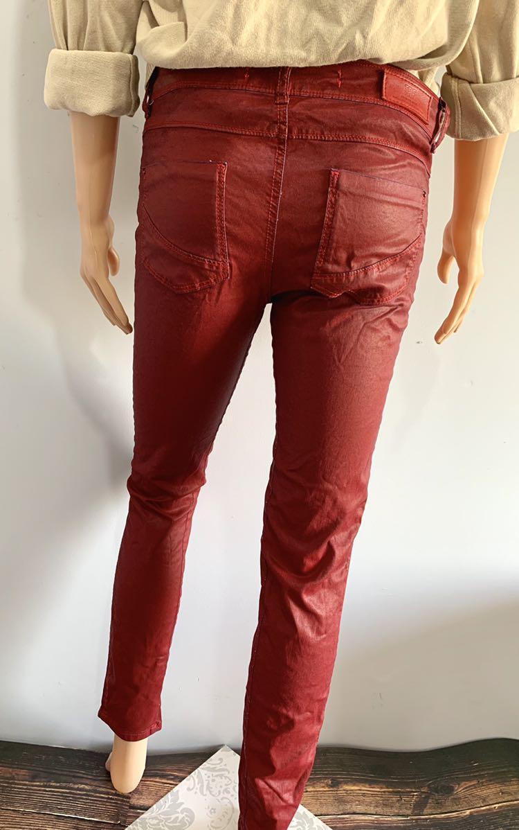 Zara Faux Leather Pants/ Red skinny, Women's Fashion, Bottoms, Jeans on