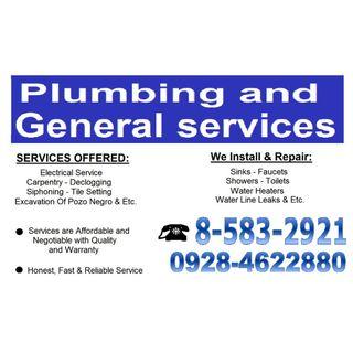 0928-4622880 / 85832921 Plumbing and General Services tubero