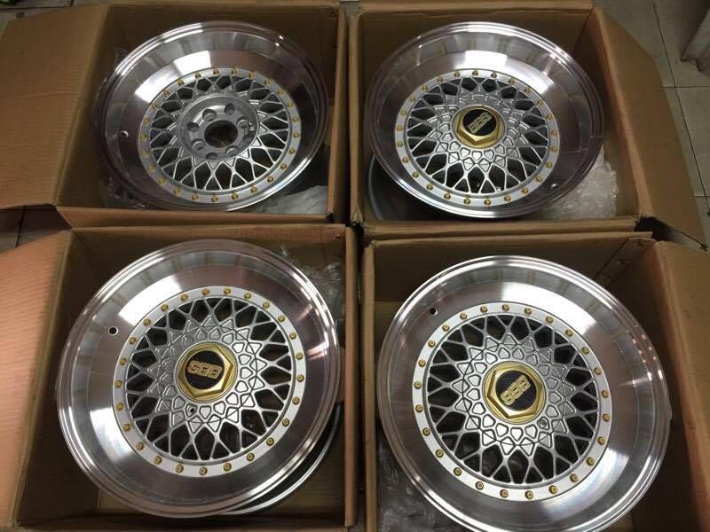 16x9 bbs rs silver mesh mags 4Holes pcd 100114 with 19550r16