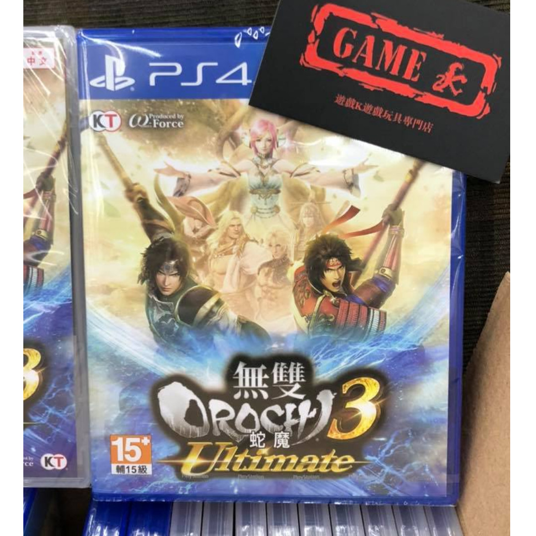 全新中文版PS4 無雙OROCHI 蛇魔3 ULTIMATE 大蛇三國戰國, 電子遊戲 