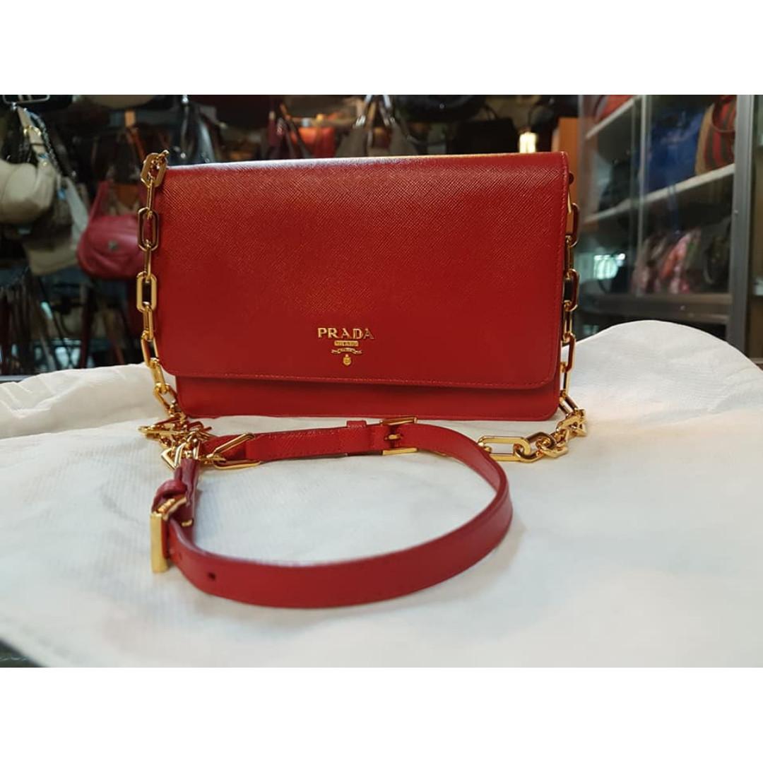 AUTHENTIC PRADA WOC SAFFIANO (Category: Luxury Bags & Wallets) located in Cagayan de Oro. Submitted by moiobsession (Listing ID 268410206, Image 1). Description: Good as new Comes with Dust-bag and cards This is Moi Obsession, Selling Authentic bags, shoes and jewelry. Selling 100% authentic bags, shoes and jewelry. Money back guarantee! Free shipping Shipped on-time (within 2-3days) (sometimes we put Pre-Order just in case of emergency) Feedback