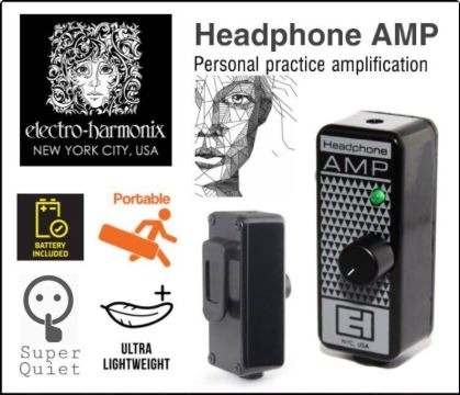 Electro Harmonix Headphone Amp Personal Practice Amplification
