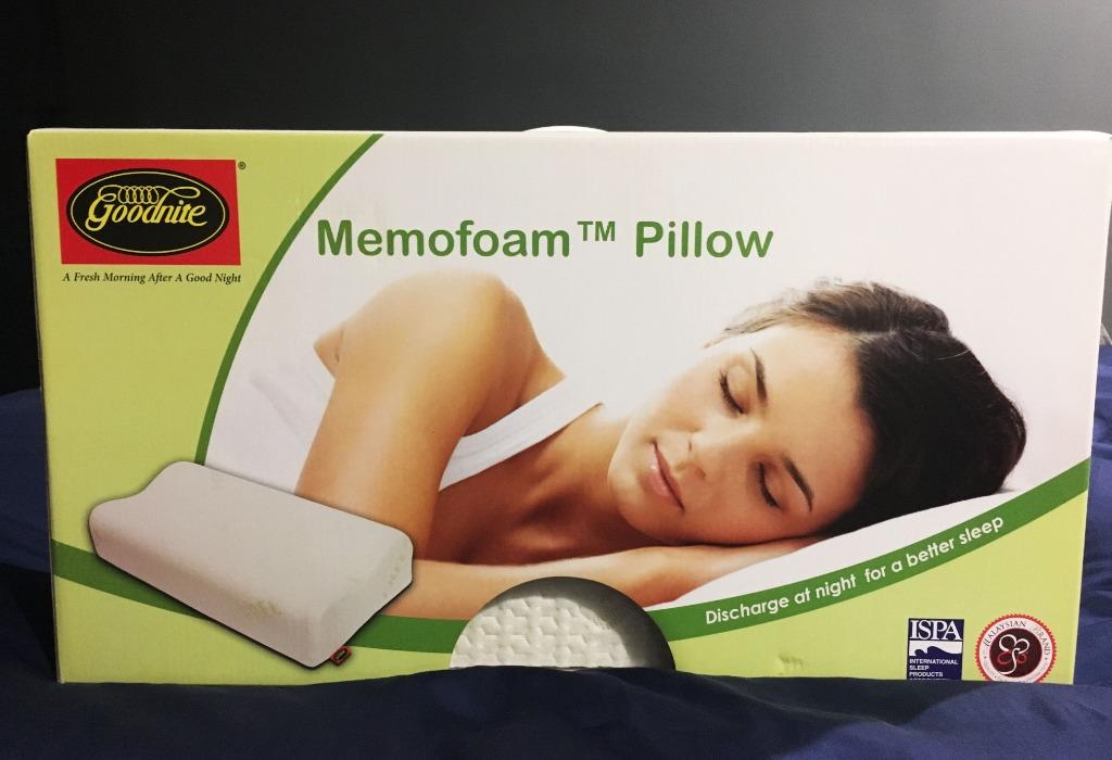 Good night discount memory foam pillow