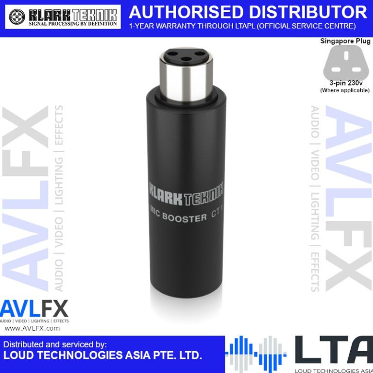 Klark Teknik CT 1 Compact Dynamic Microphone Booster with High