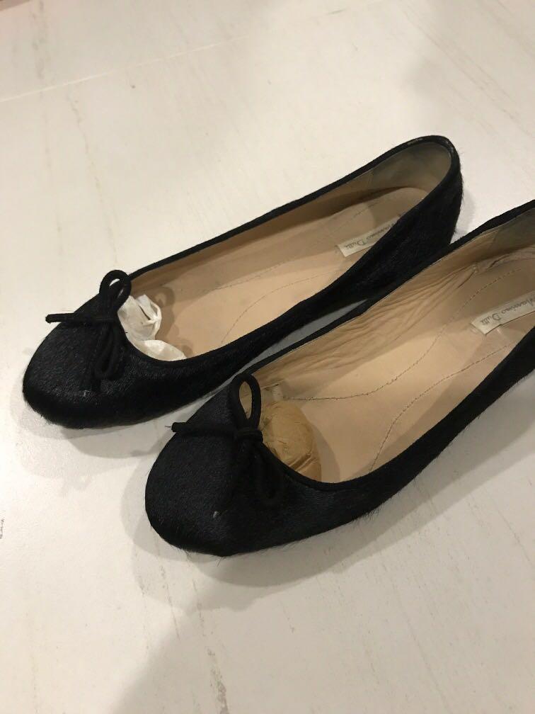 furry flat shoes