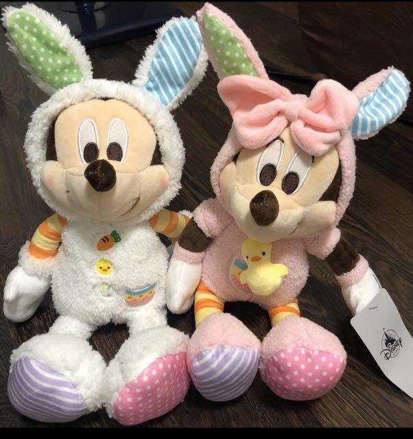 mickey and minnie easter plush