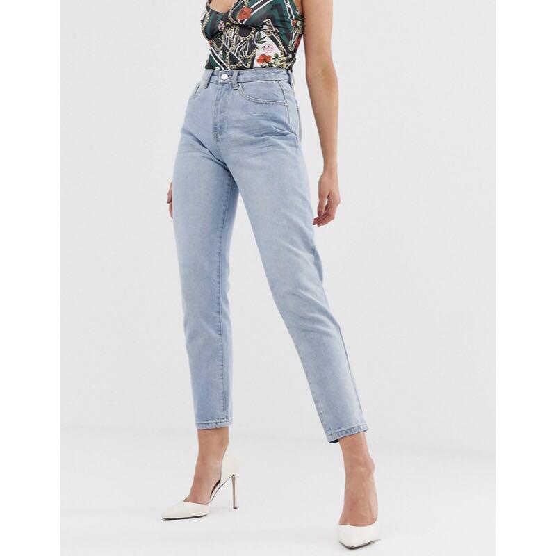 Missguided high rise mom jeans discount