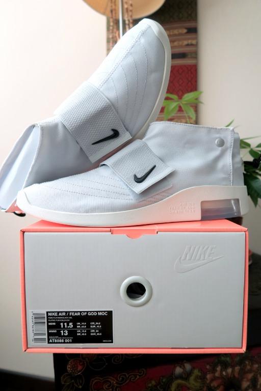 Nike Air fear of God Moc Pure Platinum Sneaker Men s Fashion Footwear Sneakers on Carousell