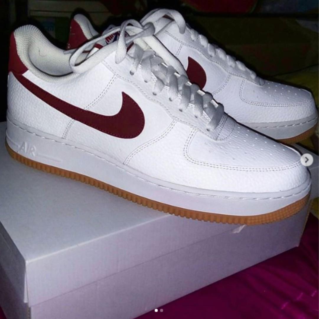 Air force 1 new arrivals low white/red/gum men's shoes