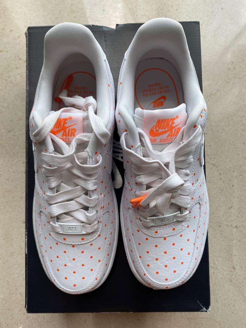 Nike air force 1 orange polka dot shop