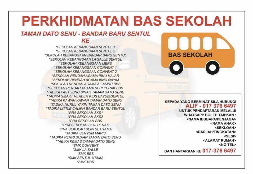 Perkhidmatan Bas Sekolah Tahun 2020, Services, Others on Carousell
