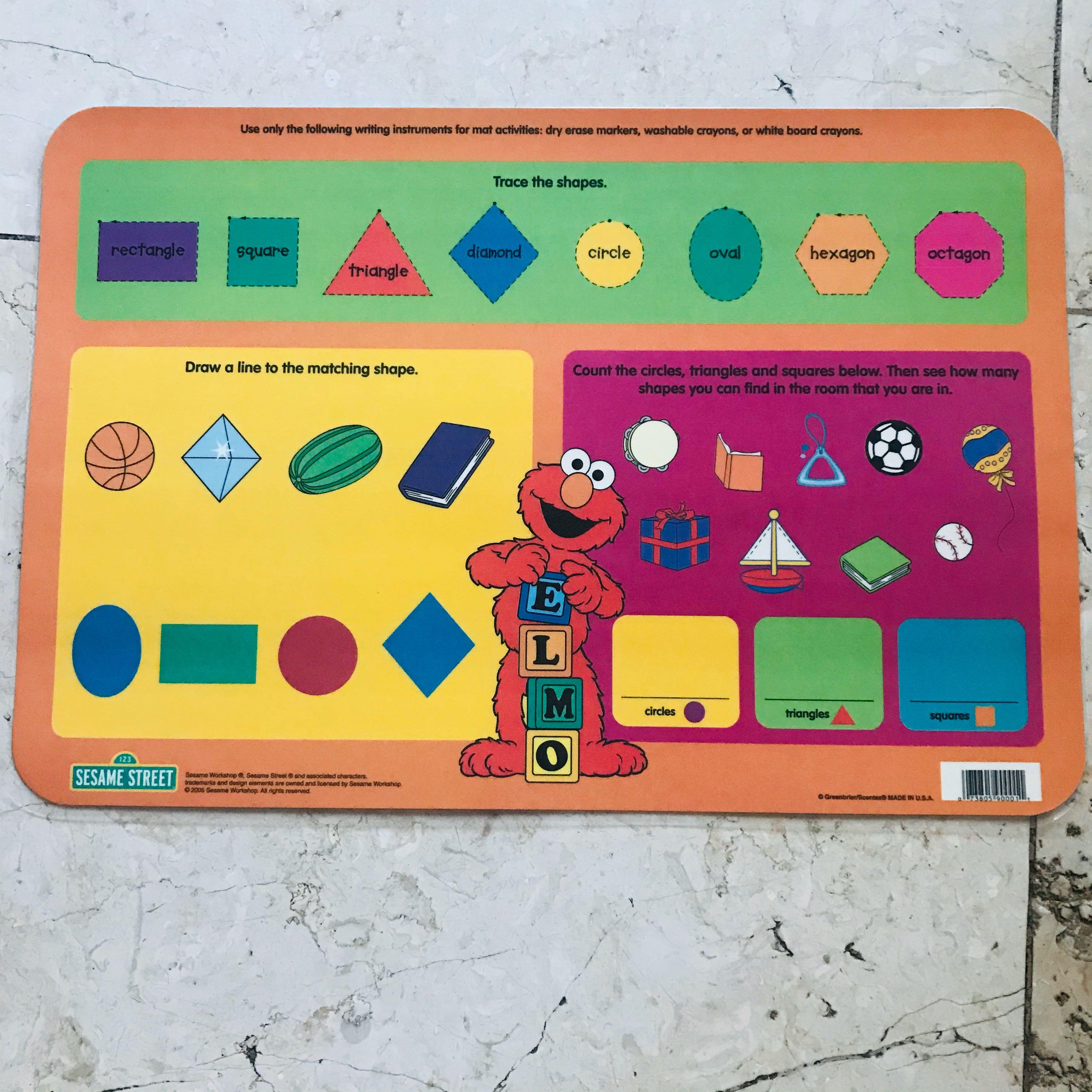 Sesame Street Activity Mat: Shapes, Babies & Kids, Infant Playtime on ...