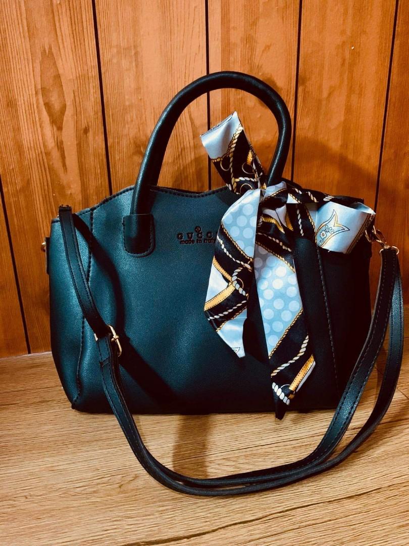 Sling Bag w/ Scarf ( Black), Women's 
