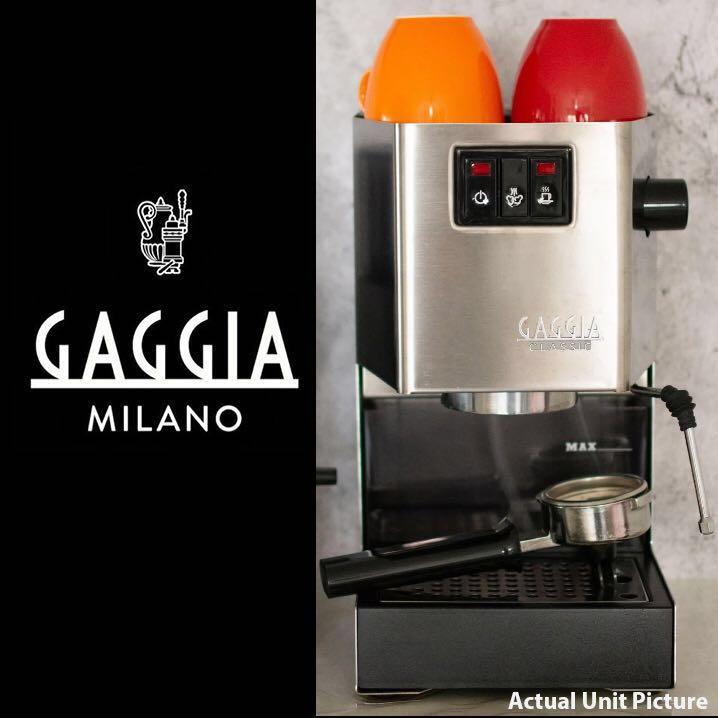 very good condition Italian Gaggia Classic with Rancilio Silvia Steaming Commercial Wand