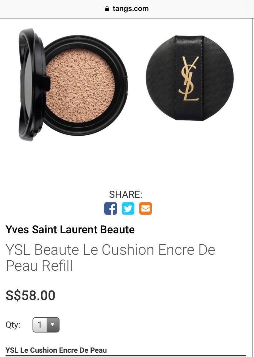 ysl le cushion encre de peau over noir
