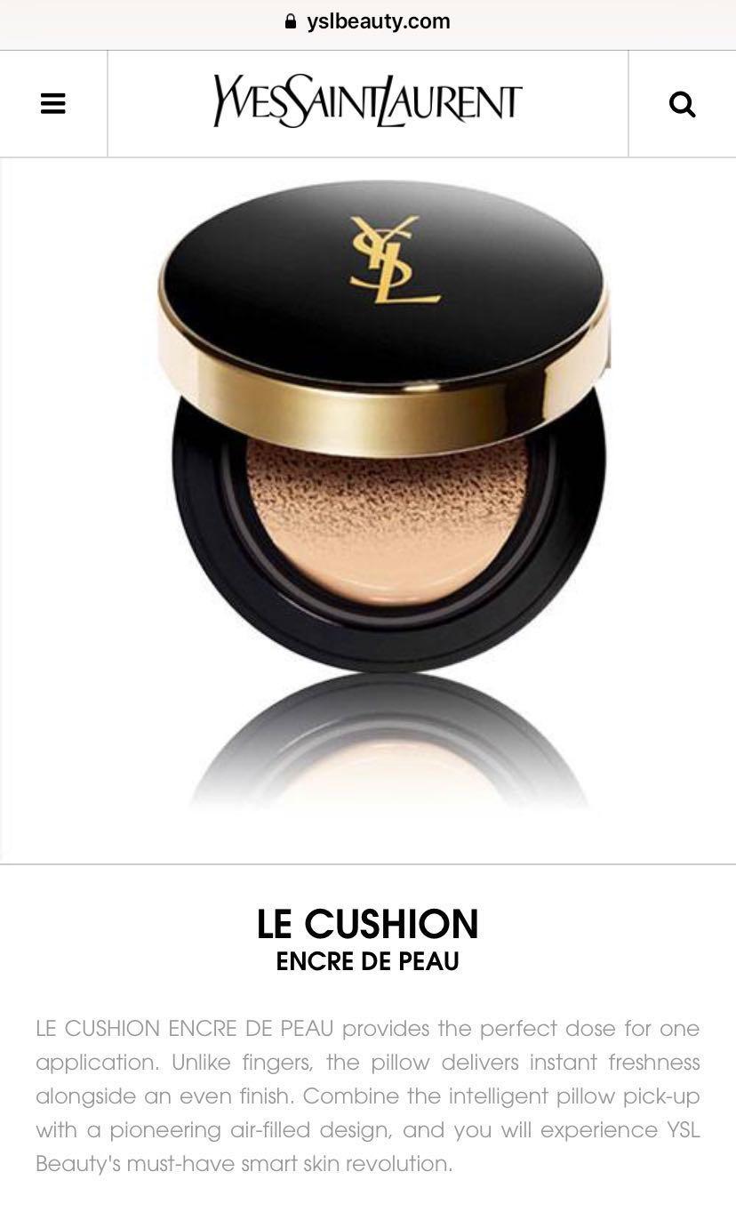 ysl le cushion encre de peau over noir