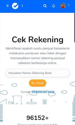 Kredibel.co.id  cek rekening sebelum transaksi