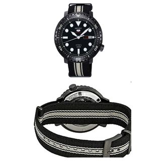 Seiko 精工運動型全自動防水100 米手表。防油污尼龍原裝帶。原裝表盒。專門店價格$1780。生曰禮物。購入謹3個半月。從未用過全新。移民讓64239556482945110