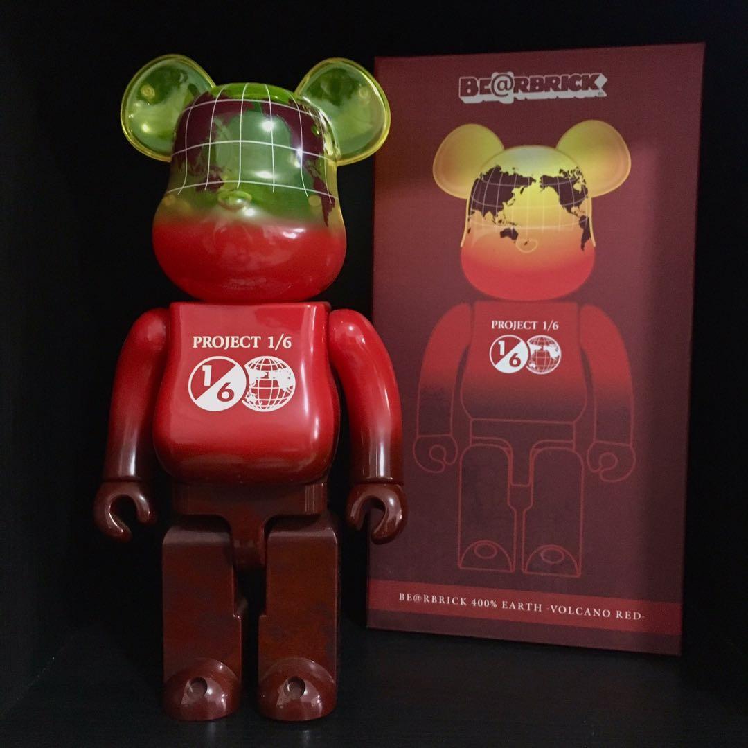 BE@RBRICK EARTH VOLCANO RED 400%