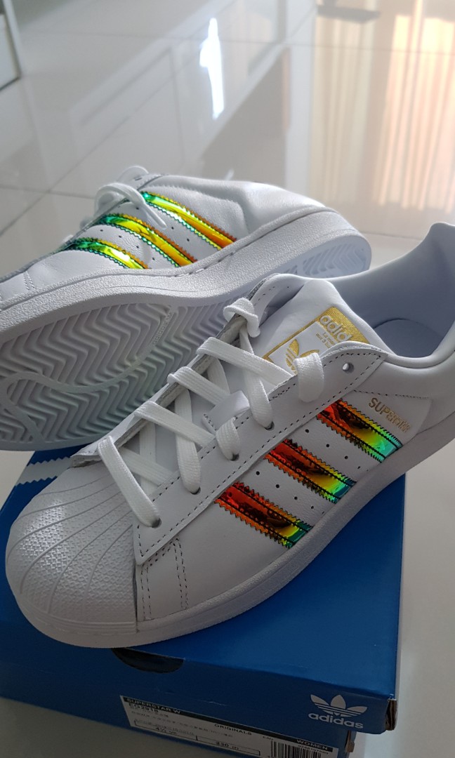 Adidas superstar holographic sales rainbow