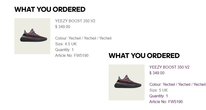 yeezy yecheil size 5